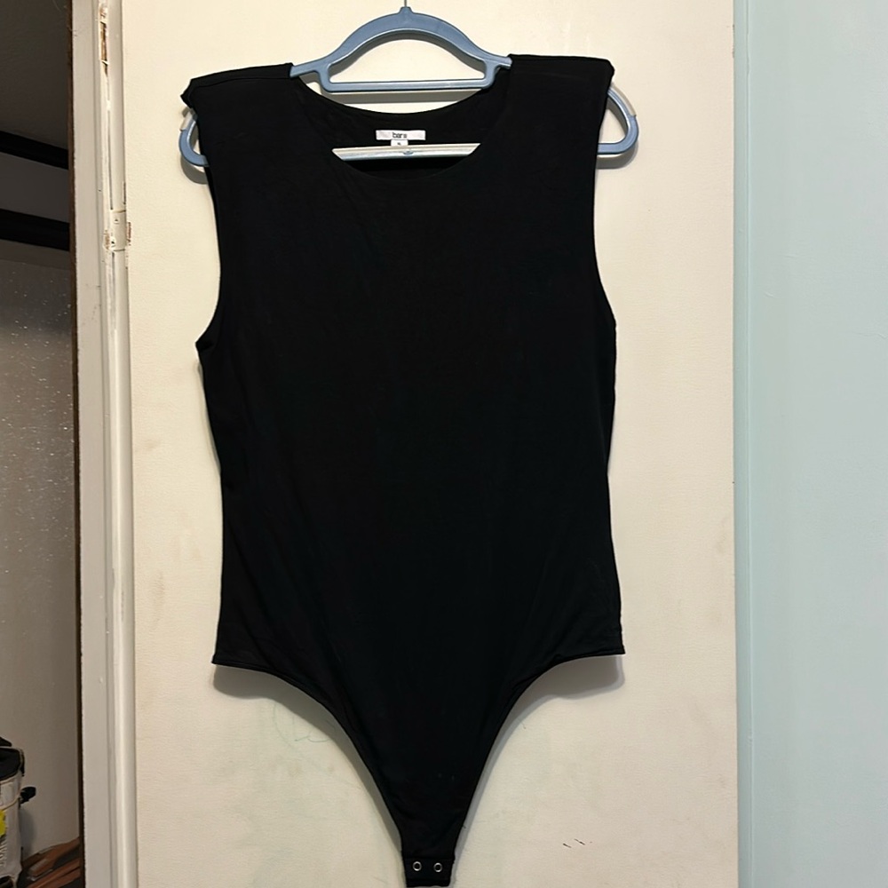 Black sleeveless bodysuit